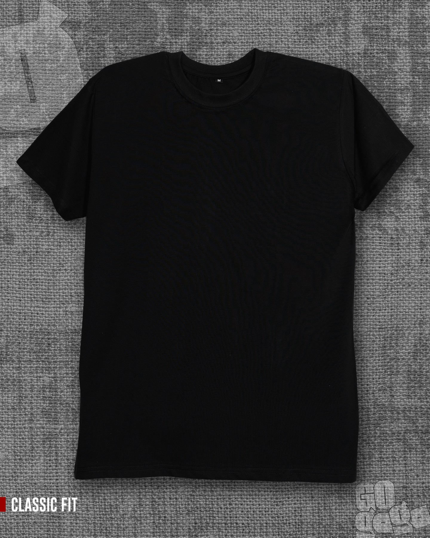 Basic Jet Black Regular Fit T-shirt