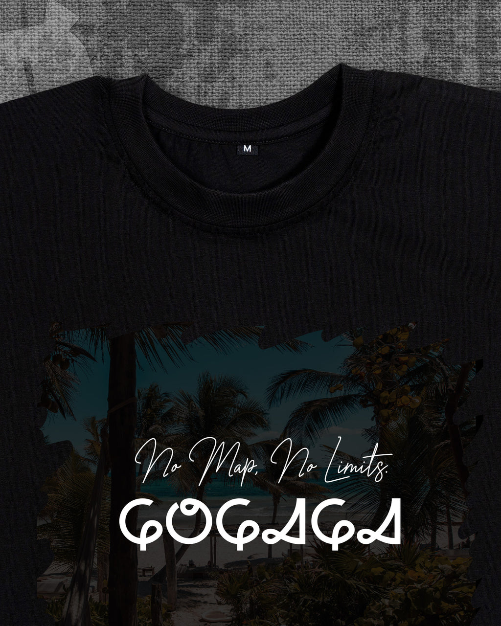 No map, No limits Black Regular Fit T-shirt