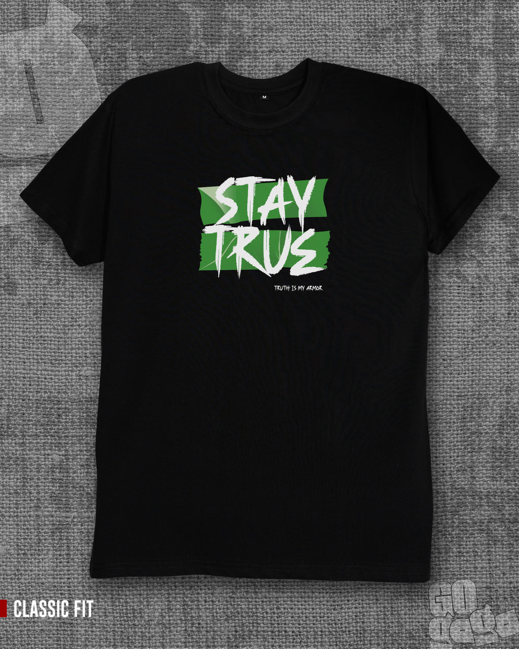Stay true Black Regular Fit T-shirt