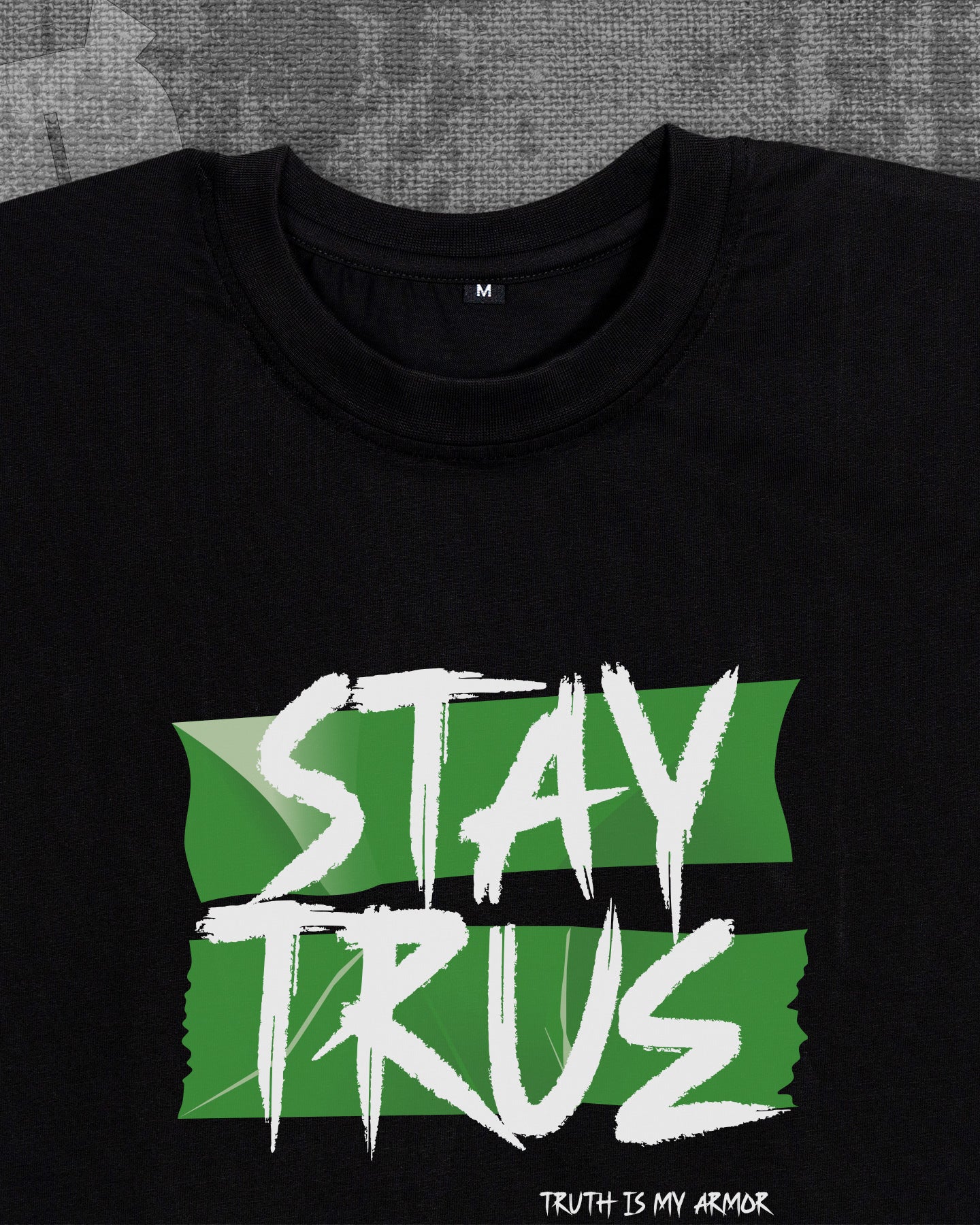 Stay true Black Regular Fit T-shirt