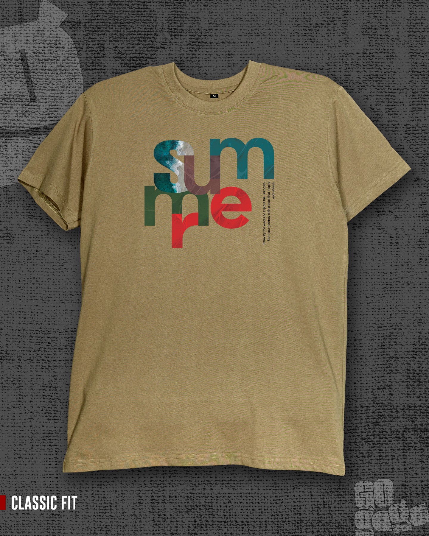 Summer Dark Beige Regular Fit Fit T-shirt