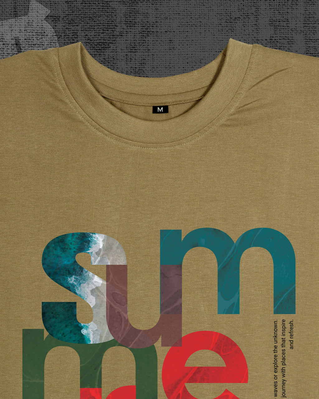 Summer Dark Beige Regular Fit Fit T-shirt
