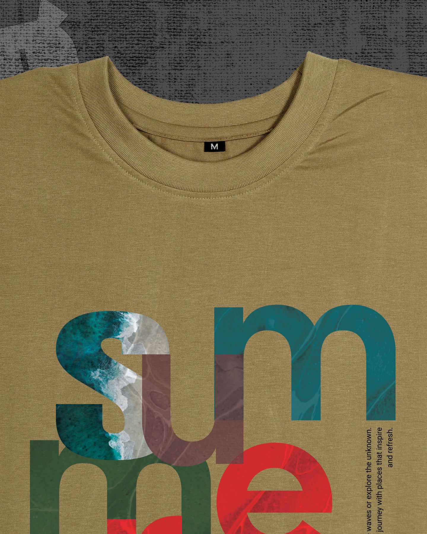 Summer Dark Beige Regular Fit Fit T-shirt