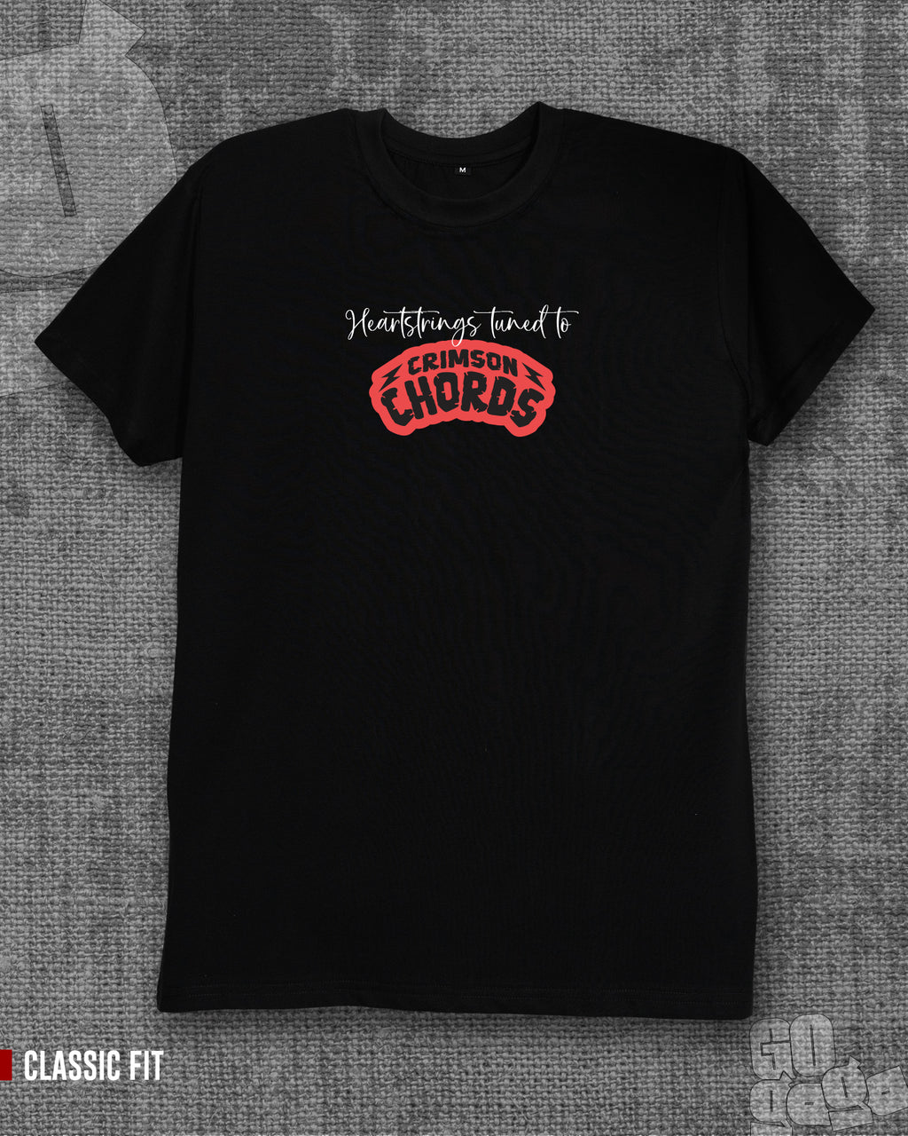 Crimson Chords Black Regular Fit T-shirt