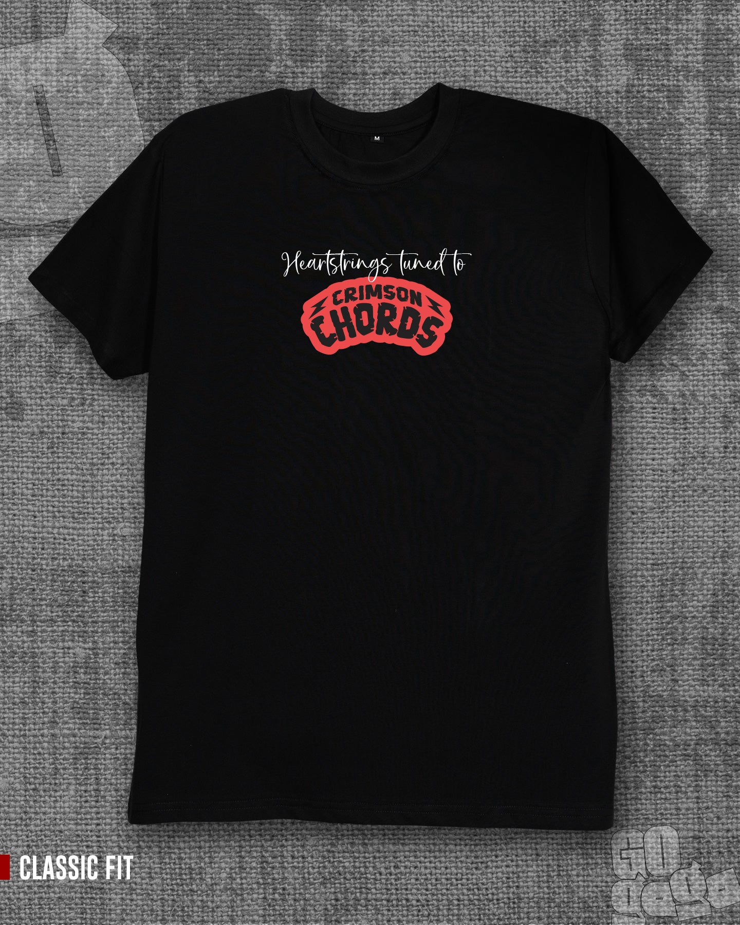 Crimson Chords Black Regular Fit T-shirt