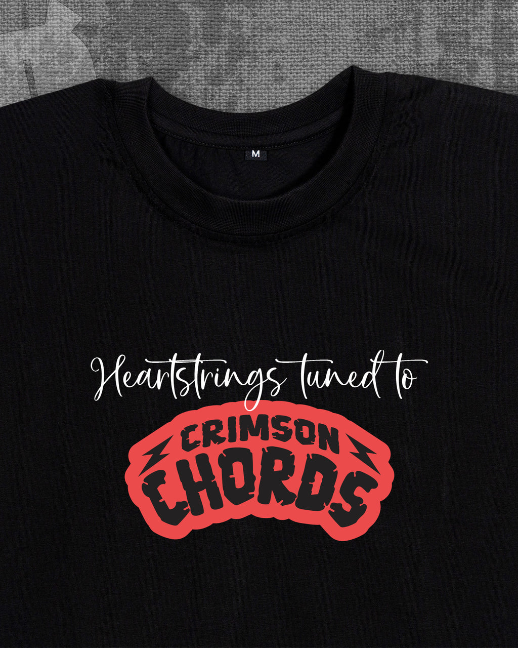 Crimson Chords Black Regular Fit T-shirt