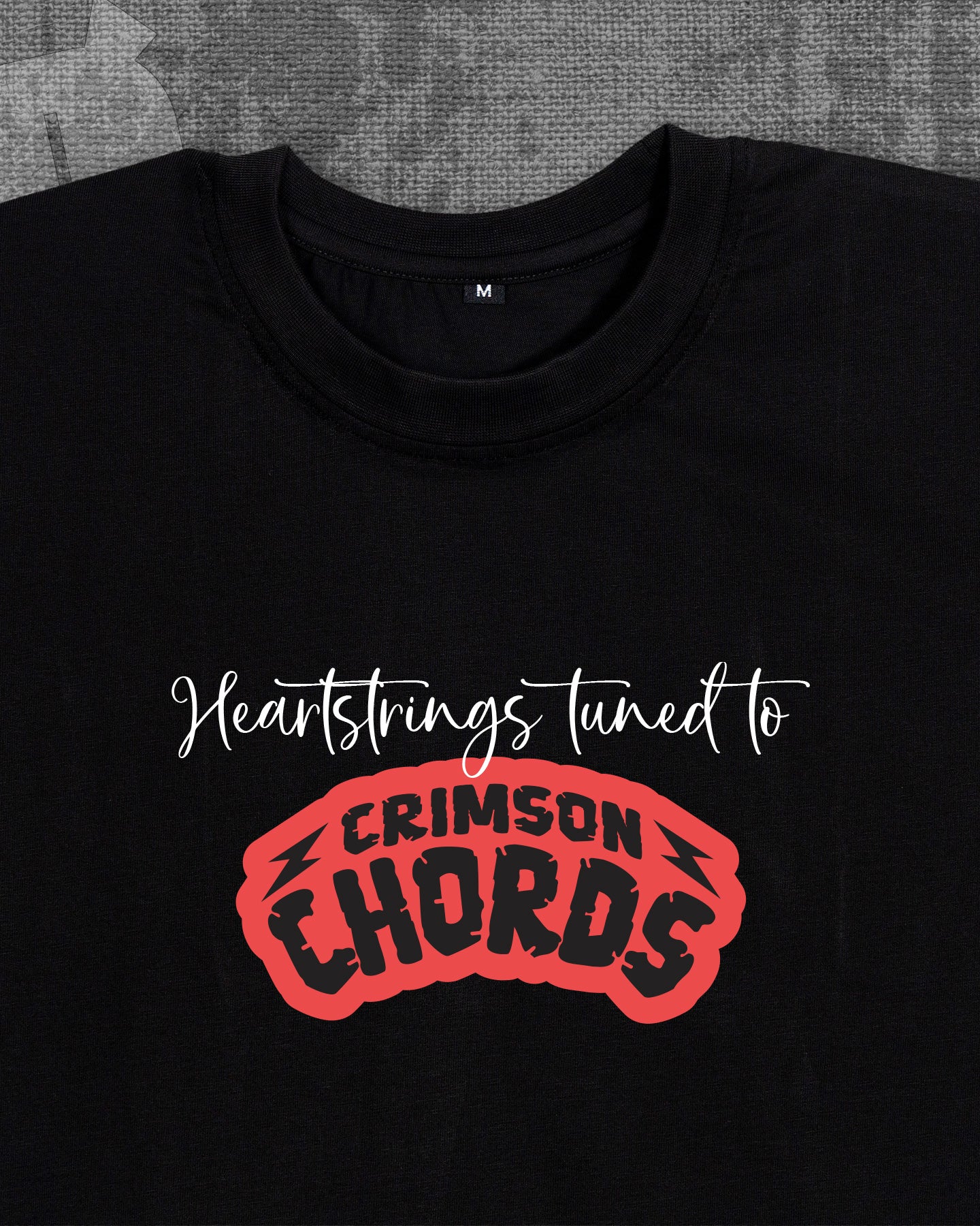 Crimson Chords Black Regular Fit T-shirt