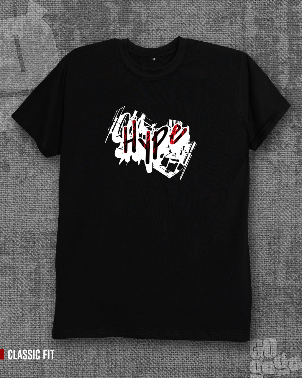 Hype Black Regular Fit T-shirt