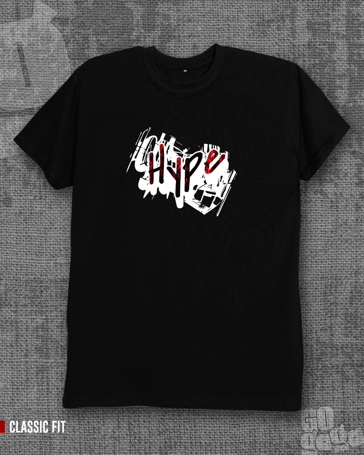 Hype Black Regular Fit T-shirt