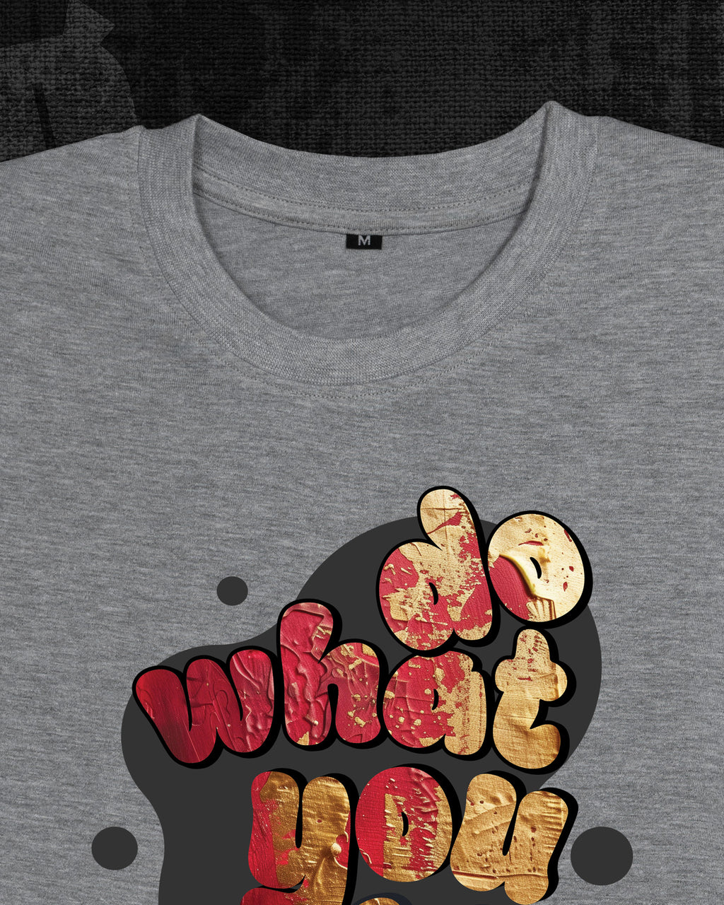 Do what you love Melange Grey Regular Fit T-shirt