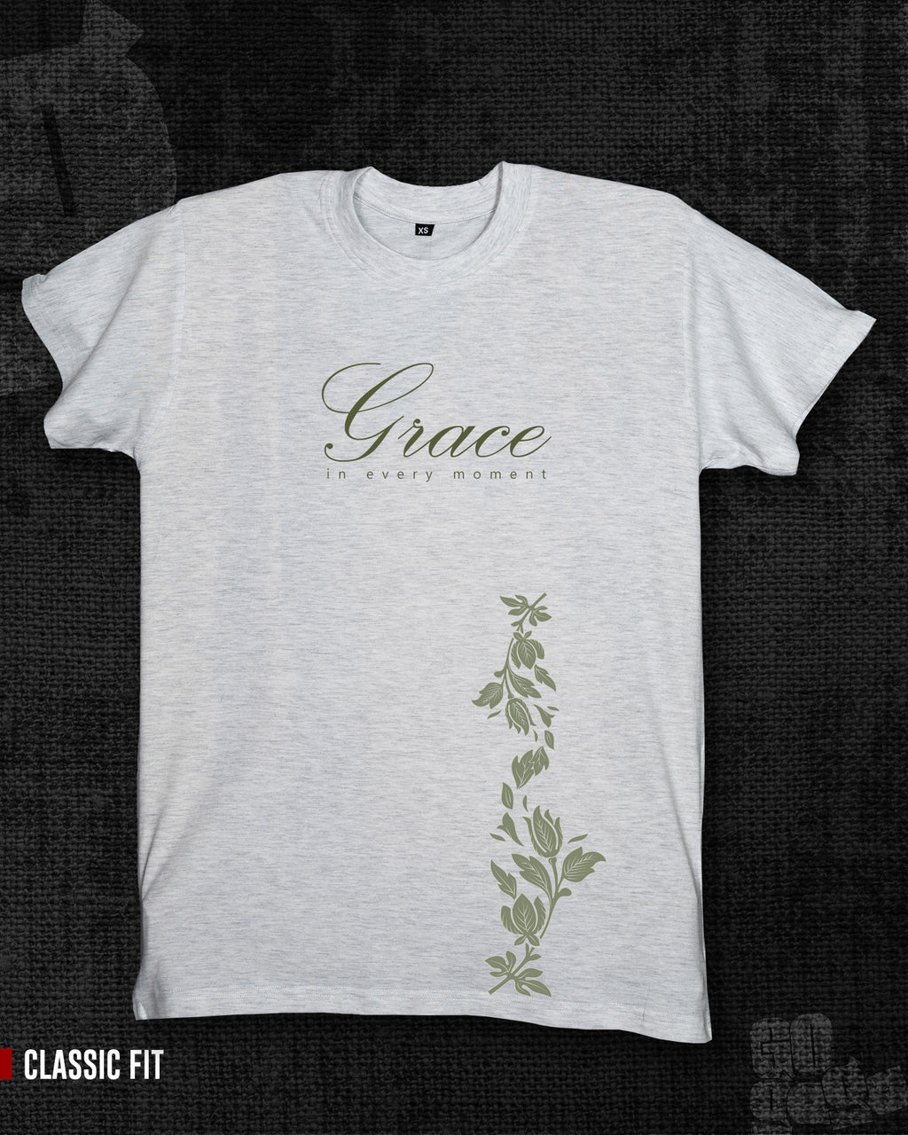 GRACE Melange White Regular Fit T-shirt