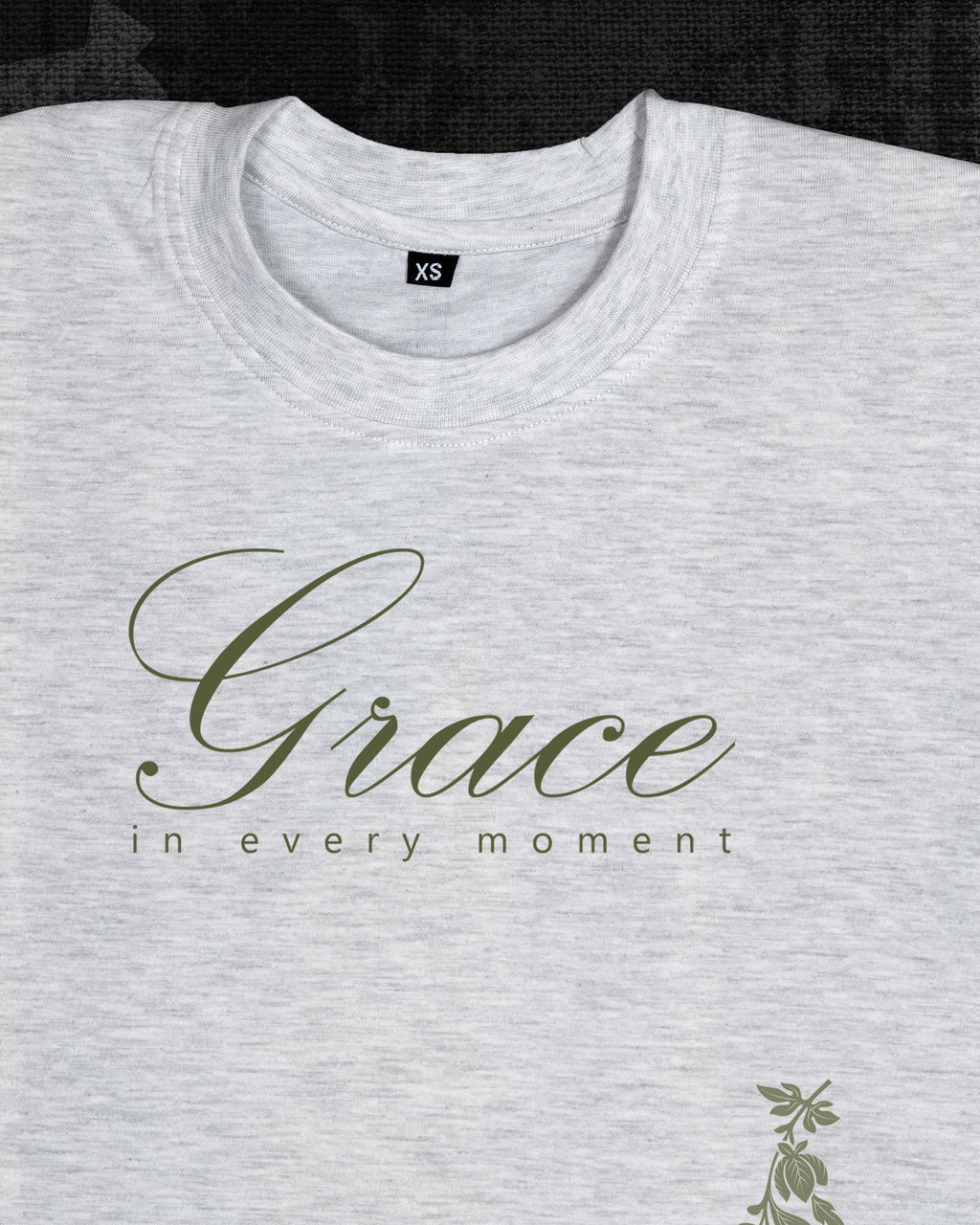 GRACE Melange White Regular Fit T-shirt