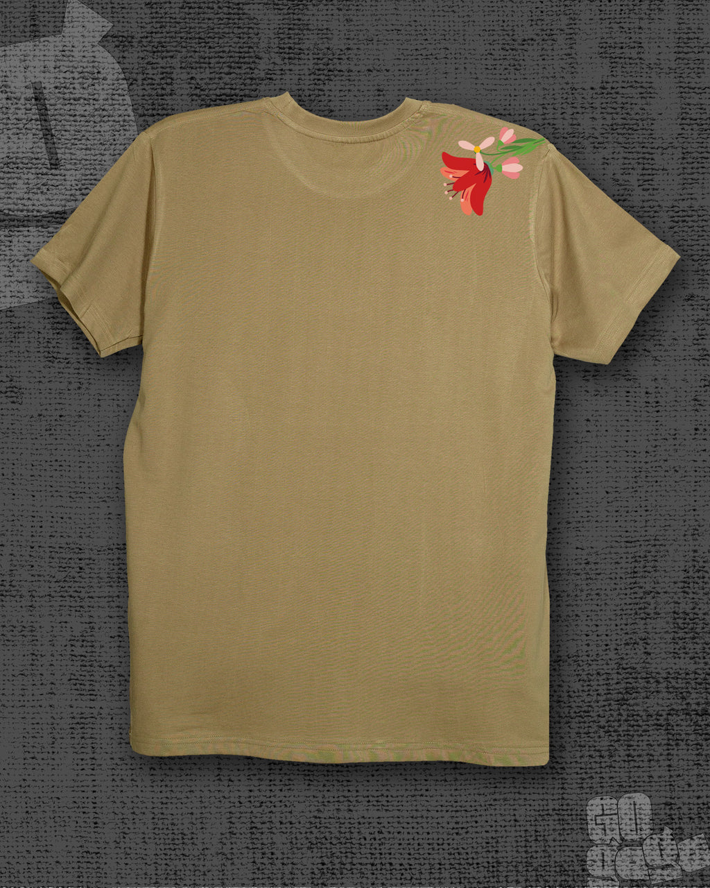 Blossoming Dark Beige Regular Fit T-shirt