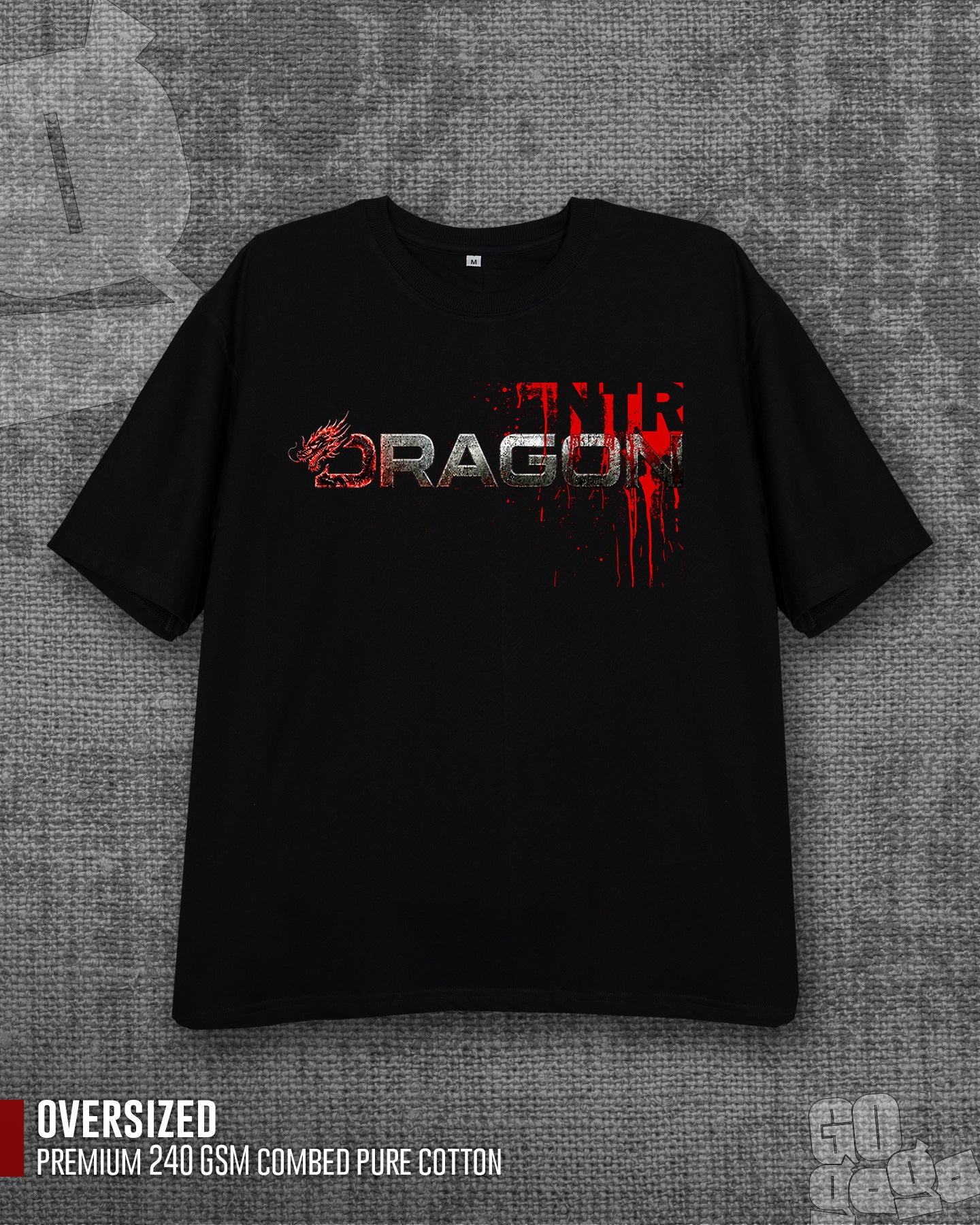 Dragon | Black Oversized T-shirt