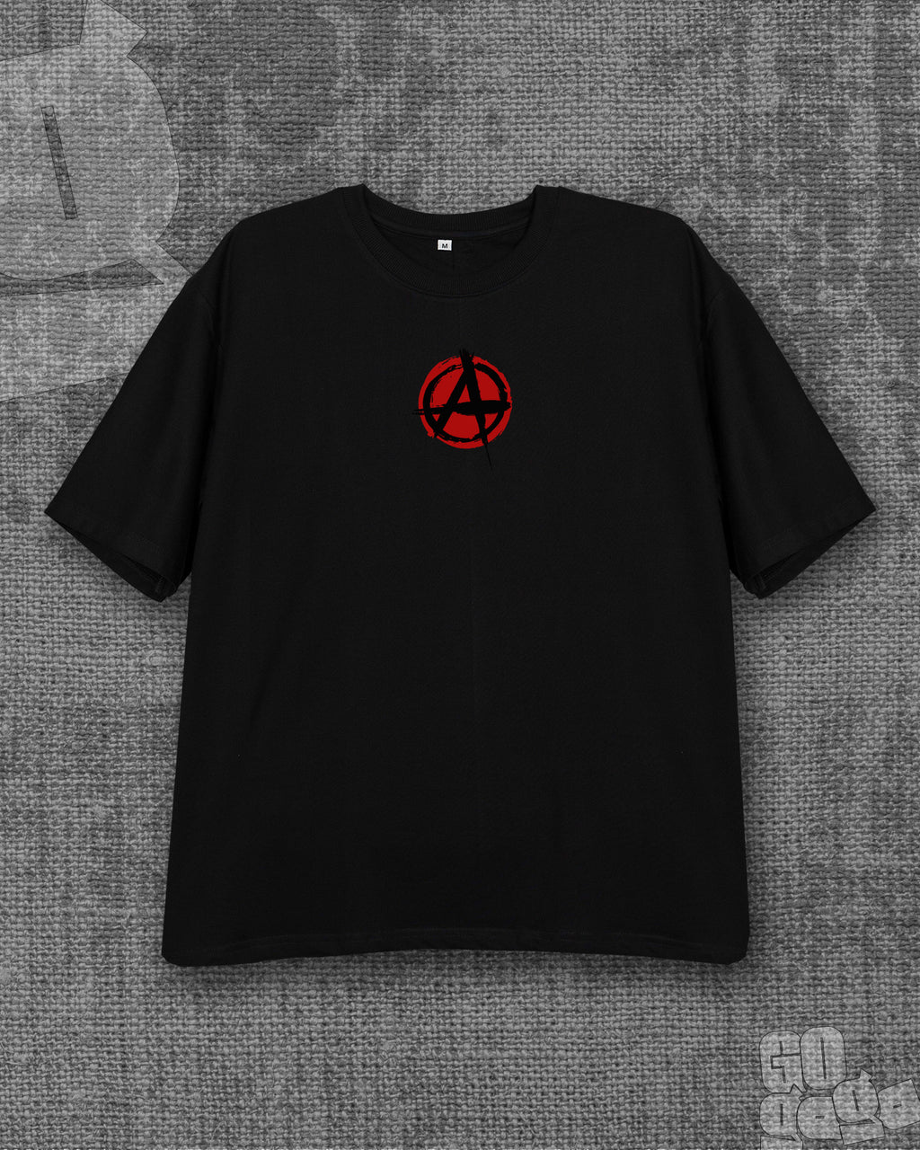 Anarchy Black Heavyweight Oversized T-shirt