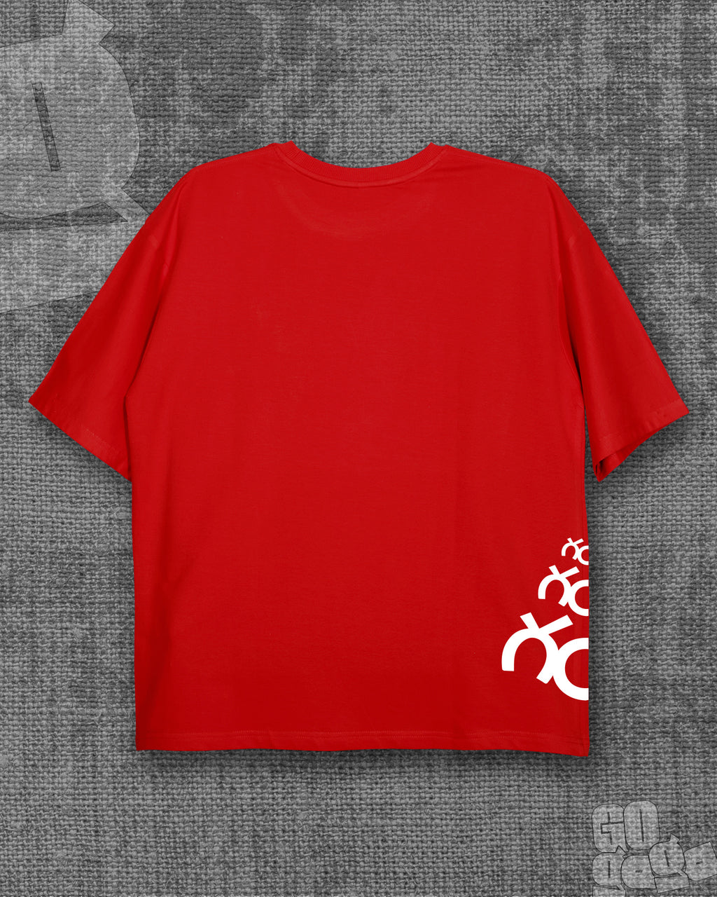 Gam Ganapathi Red Oversized T-shirt
