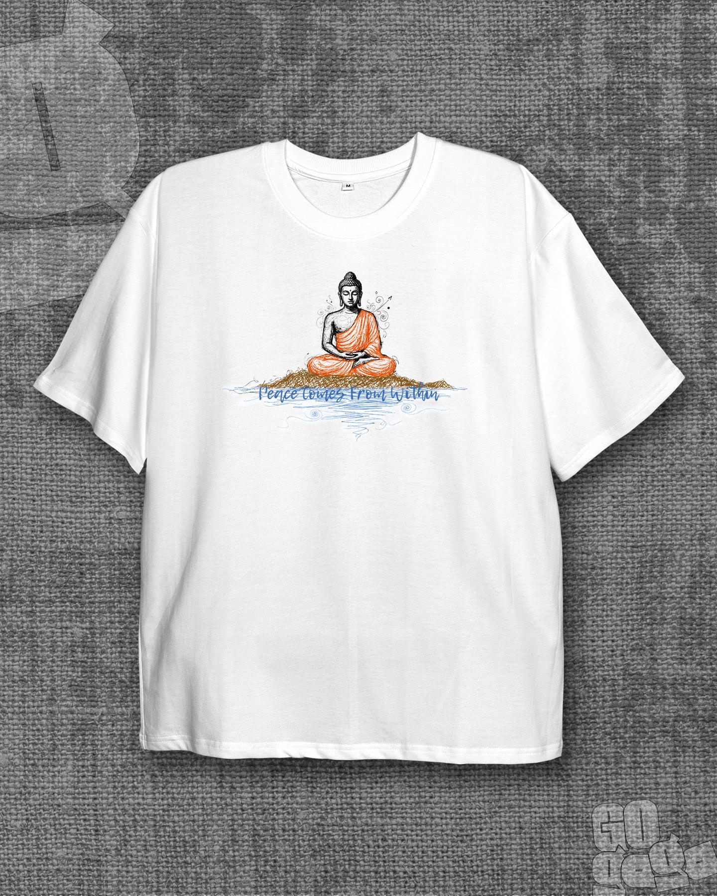 Peace comes from within White Oversized T-shirt