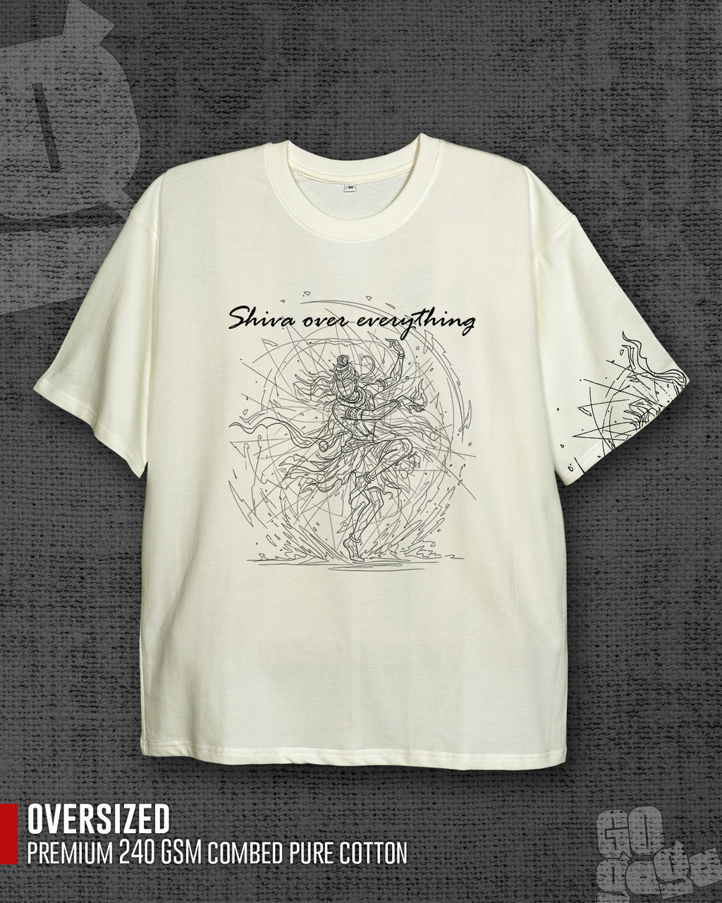 Shiv over everything  | Off white Oversized T-shirt