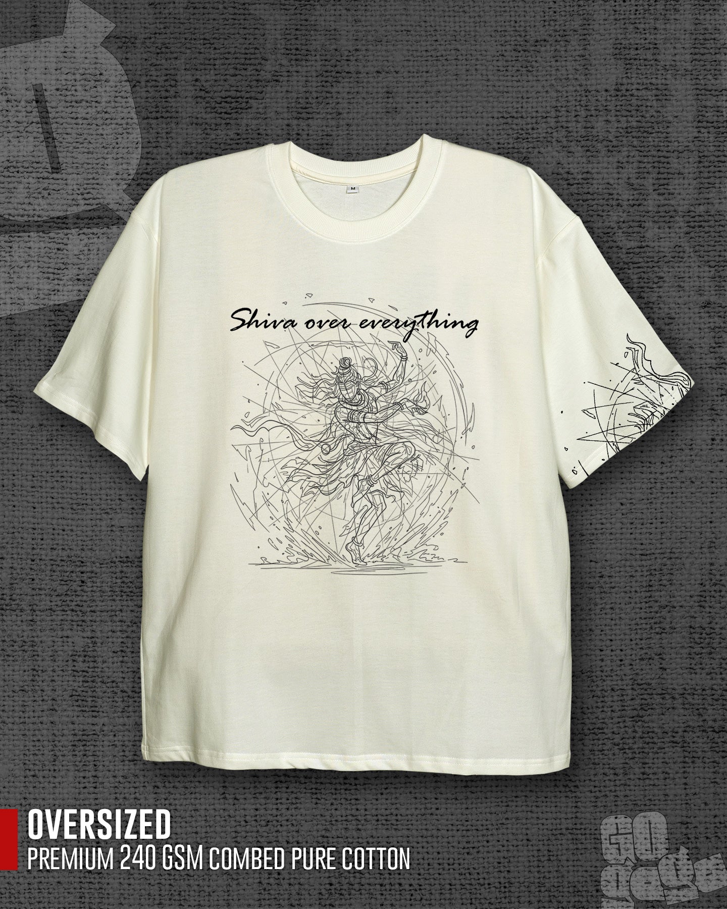 Shiv over everything  | Off white Oversized T-shirt