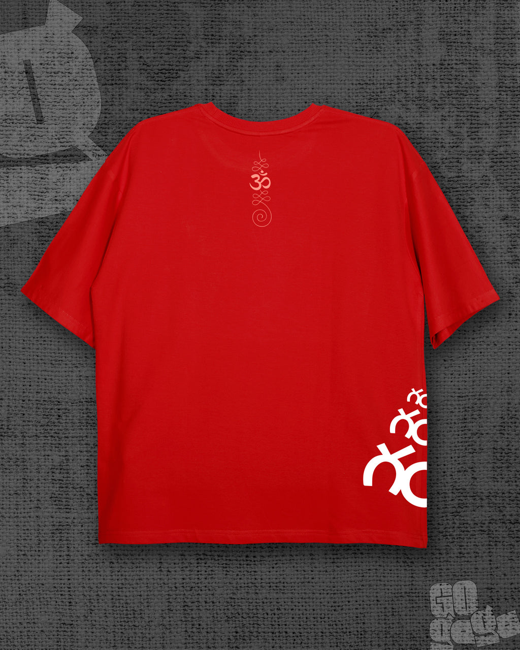 Gam Ganapathi | Red Heavyweight Oversized T-shirt