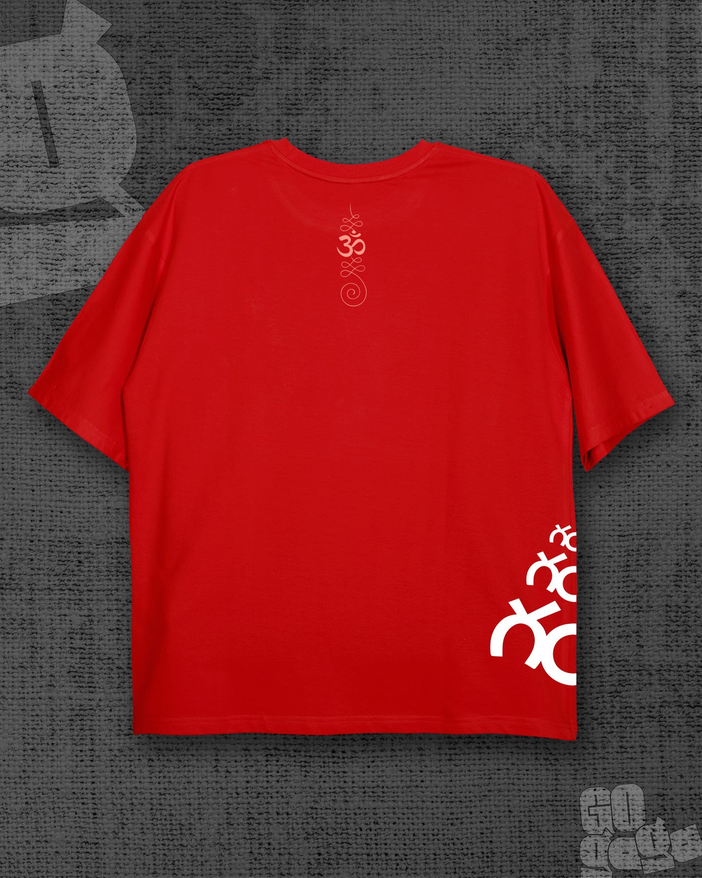 Gam Ganapathi | Red Heavyweight Oversized T-shirt