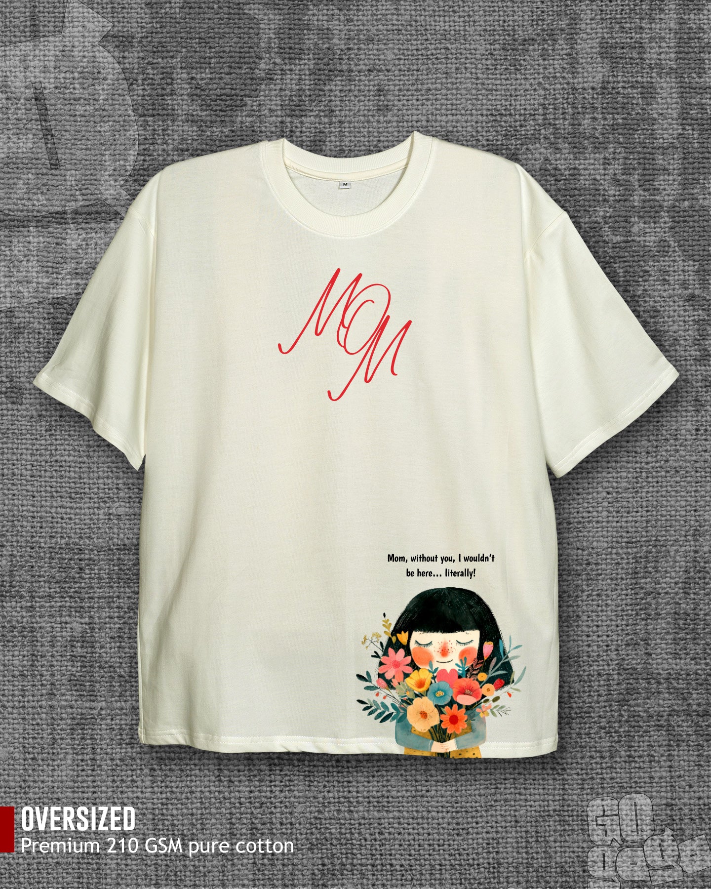 MOM  Off-white Oversized T-shirt